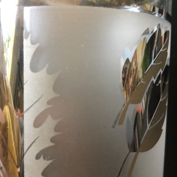 Vintage 1950's Starlyte Silver Leaf Set 4 Frosted High Ball Glasses Mid Century - Picture 4 of 5